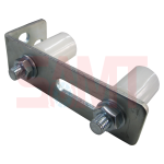 Adjustable guide roller bracket for sliding gate motors by SAMT Garage & Gate Automation, Prestons, New South Wales, Australia.