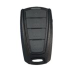 Modern four-button black garage door remote compatible with Powertech garage door openers in Prestons, New South Wales, Australia by SAMT Garage & Gate Automation.